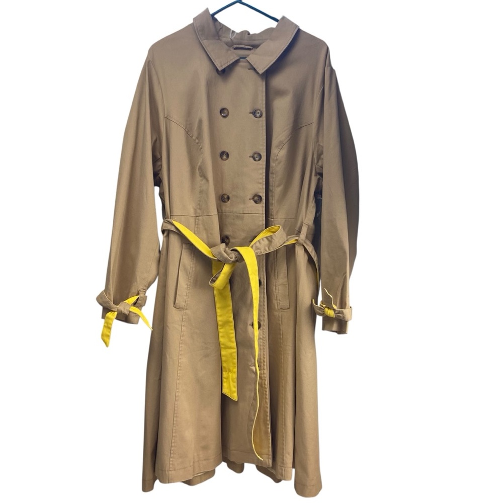 NWT Modcloth Trench Coat Tan 4X Plus Size - Picture 2 of 15